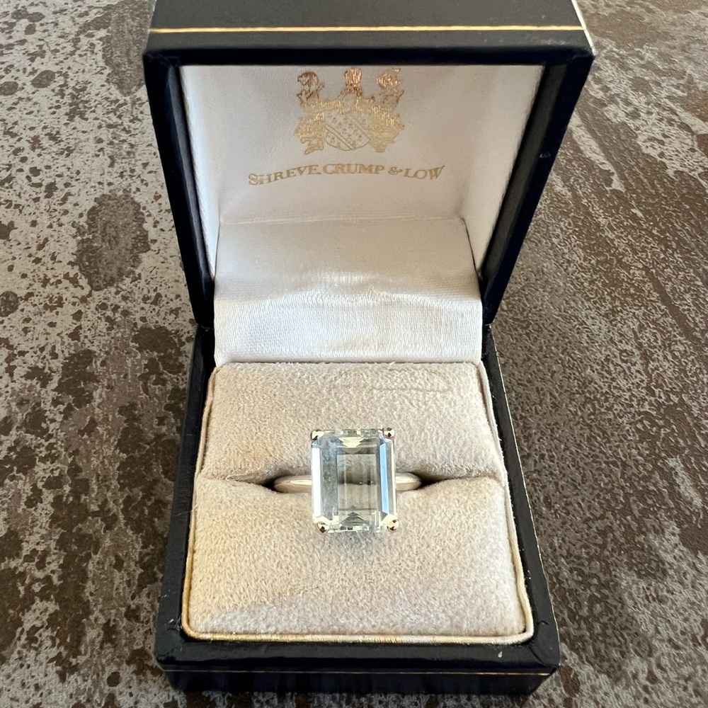 14kt White Gold Aquamarine Ring with Clear 5 carat Stone
Stamped 14kt - Picture 3 of 12